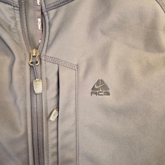 Nike ACG Jacket Men's Large Gray Full Zip Softshell Fleece Lined - Picture 2 of 16